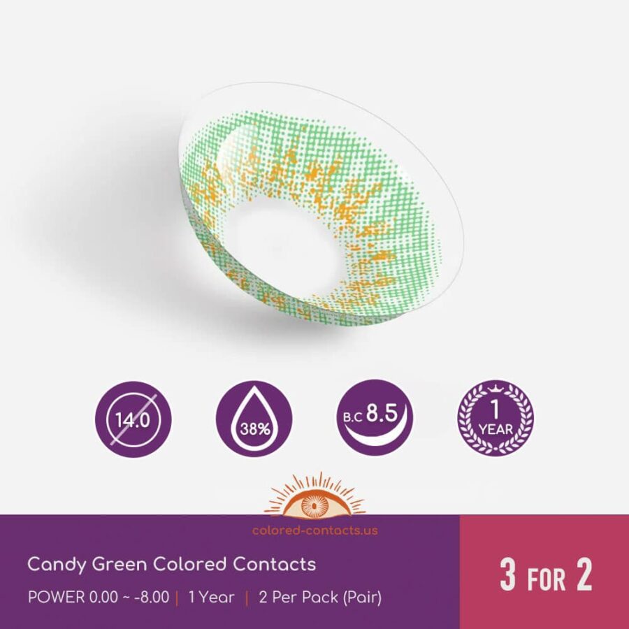Candy Green Colored Contacts