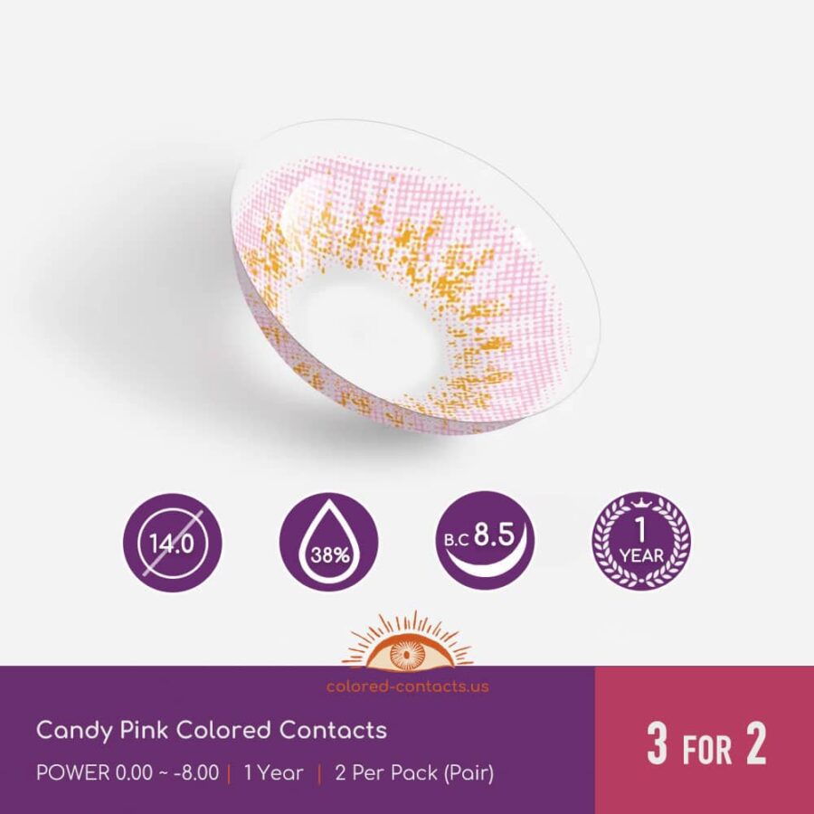 Candy Pink Colored Contacts