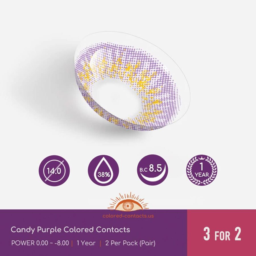 Candy Purple Colored Contacts