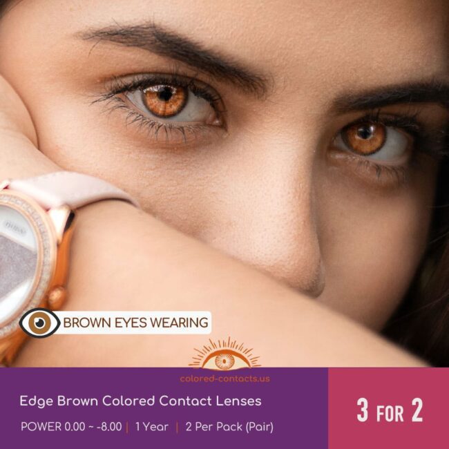 Edge Brown Colored Contact Lenses - Colored Contacts Edge Brown Colored Contact Lenses