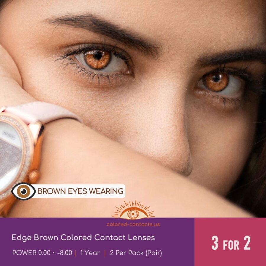 Edge Brown Colored Contact Lenses