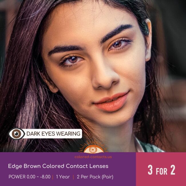 Edge Brown Colored Contact Lenses - Colored Contacts Edge Brown Colored Contact Lenses