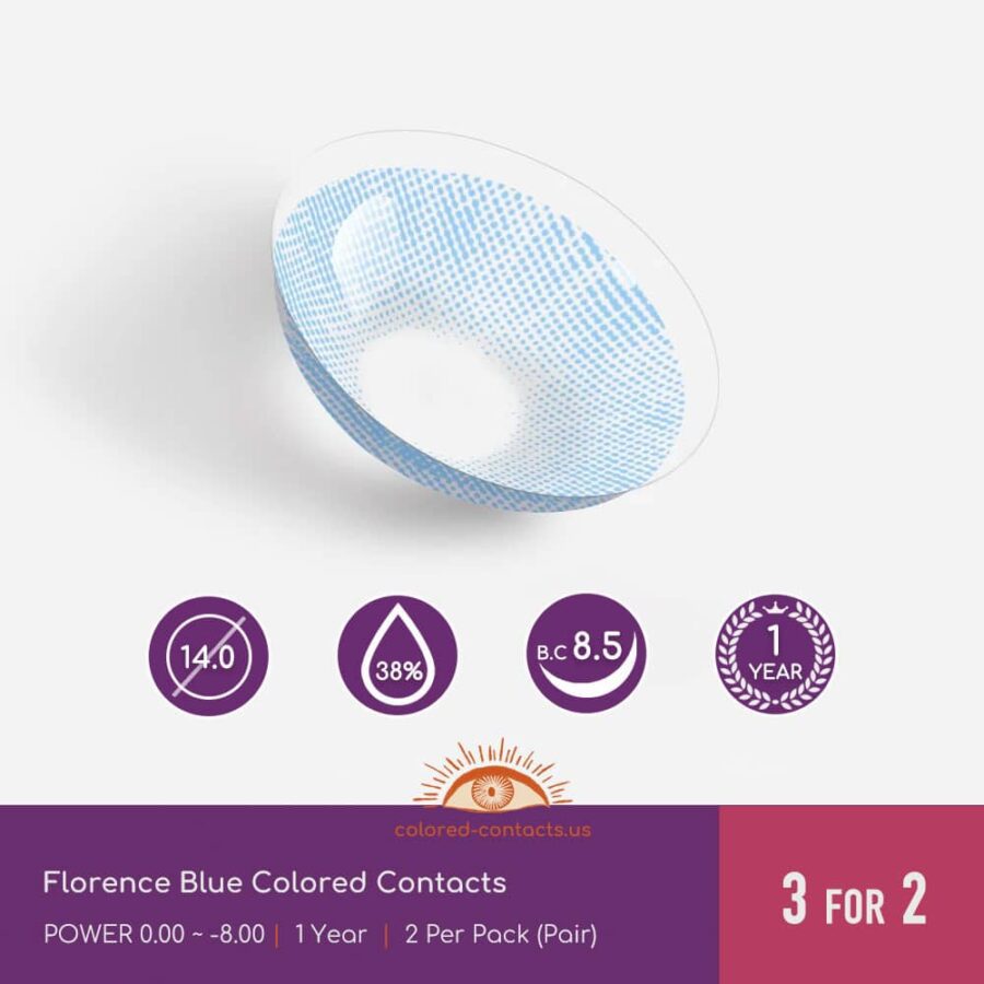 Florence Blue Colored Contacts