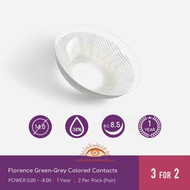 Florence Green-Grey Colored Contacts - Colored Contacts Florence Green-Grey Colored Contacts