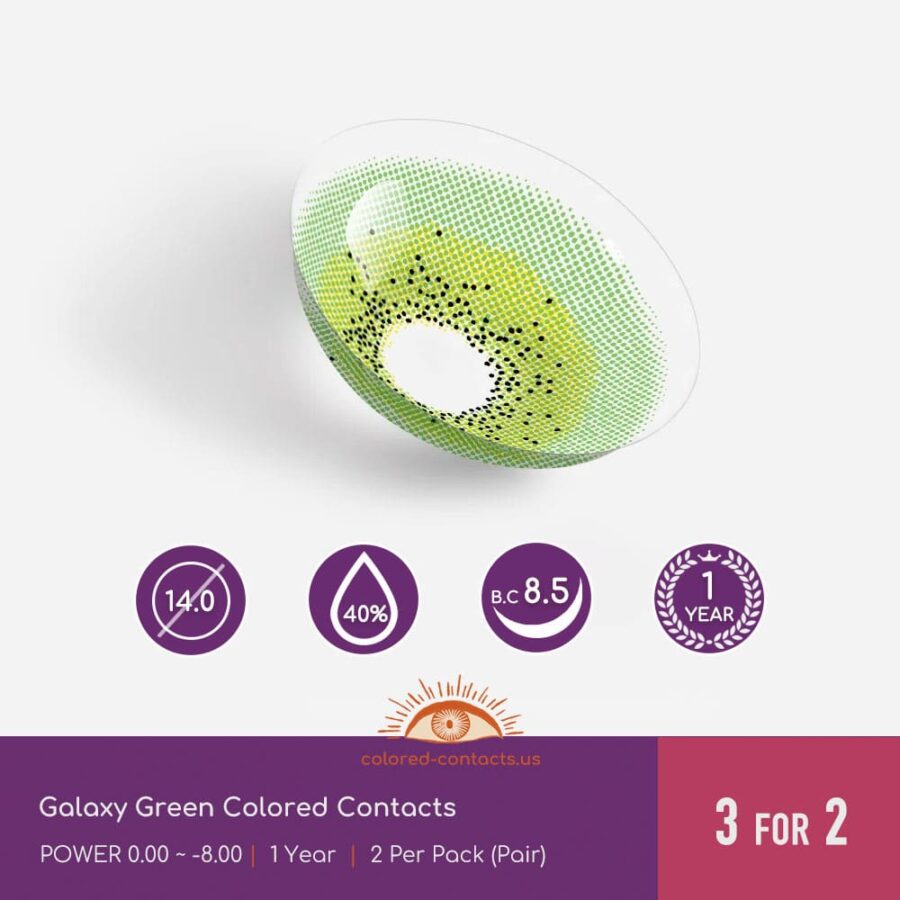 Galaxy Green Colored Contacts