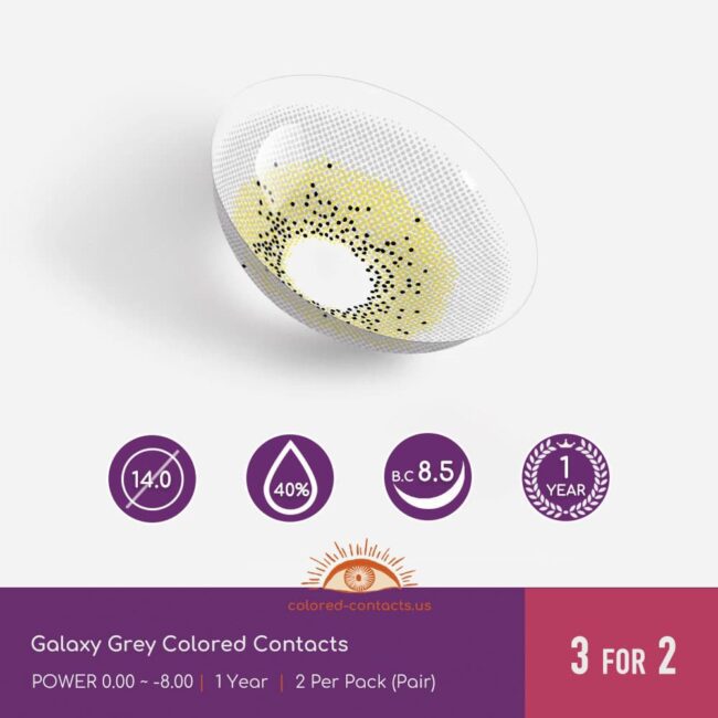 Galaxy Grey Colored Contacts