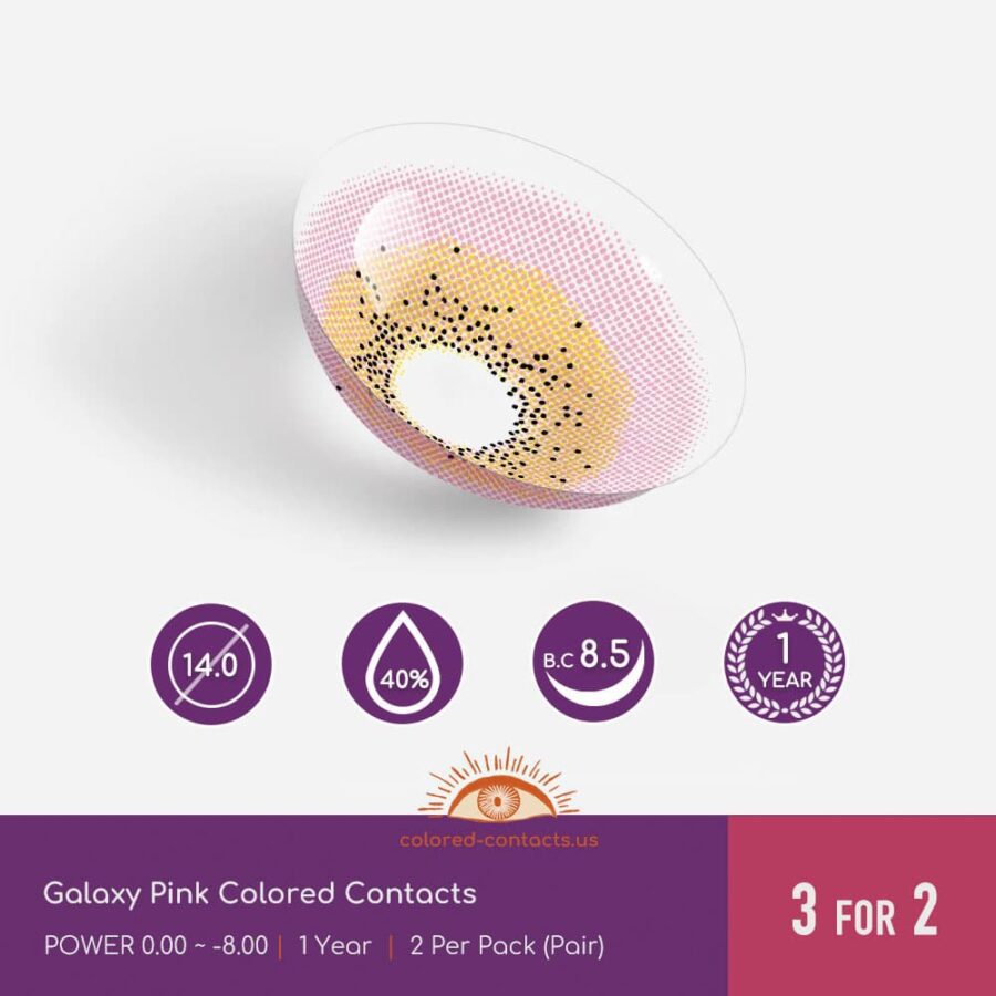 Galaxy Pink Colored Contacts