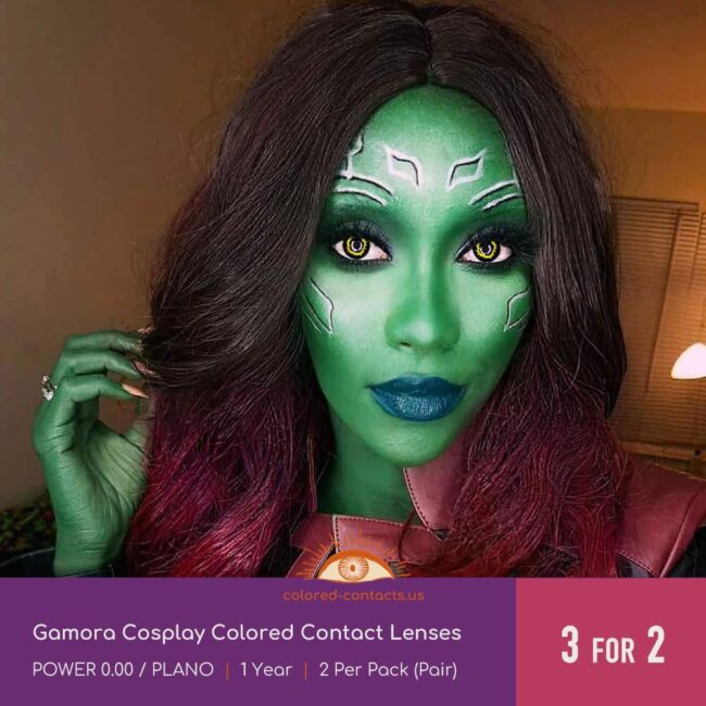 Gamora Cosplay Colored Contact Lenses - Colored Contacts Gamora Cosplay Colored Contact Lenses