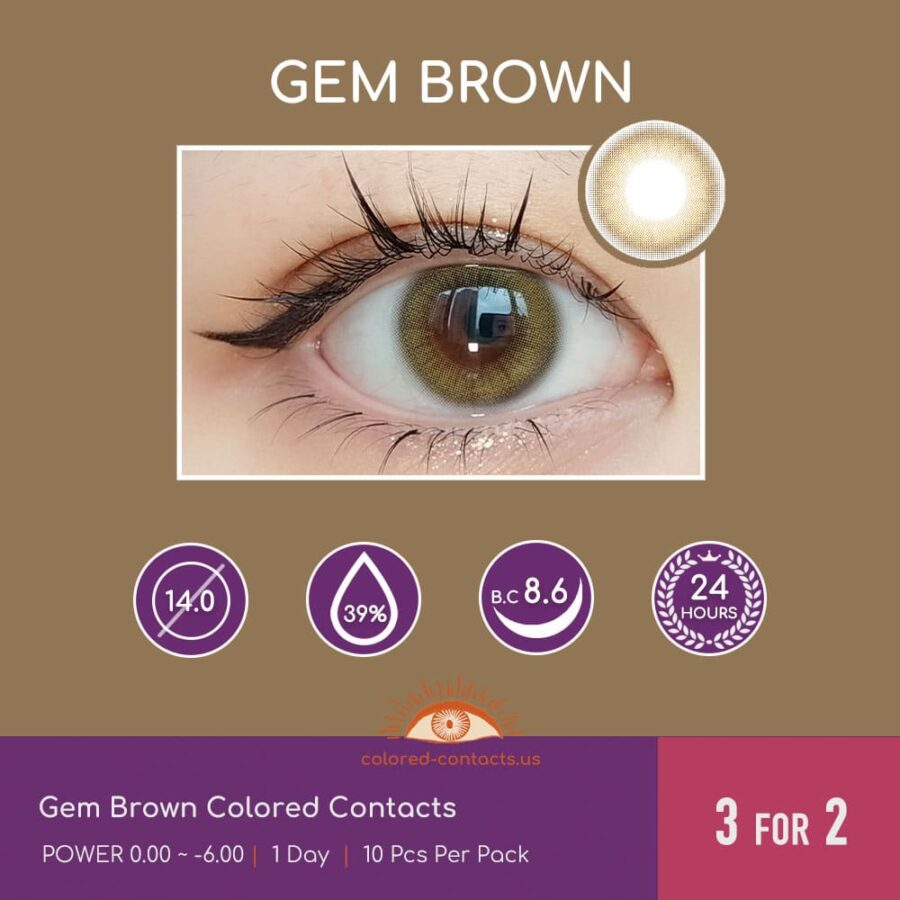 Gem Brown Colored Contacts
