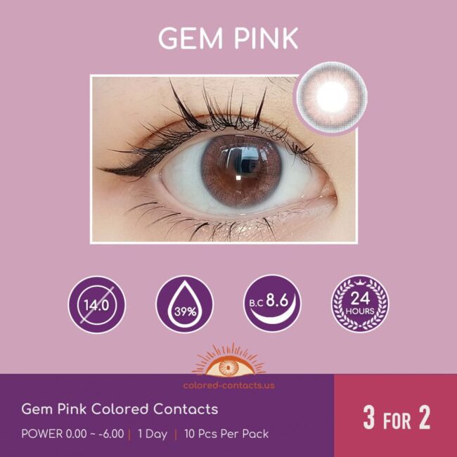 Gem Pink Colored Contacts - Colored Contacts Gem Pink Colored Contacts