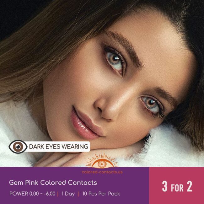 Gem Pink Colored Contacts - Colored Contacts Gem Pink Colored Contacts