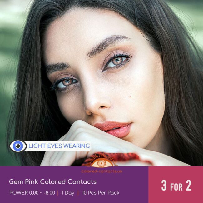 Gem Pink Colored Contacts - Colored Contacts Gem Pink Colored Contacts
