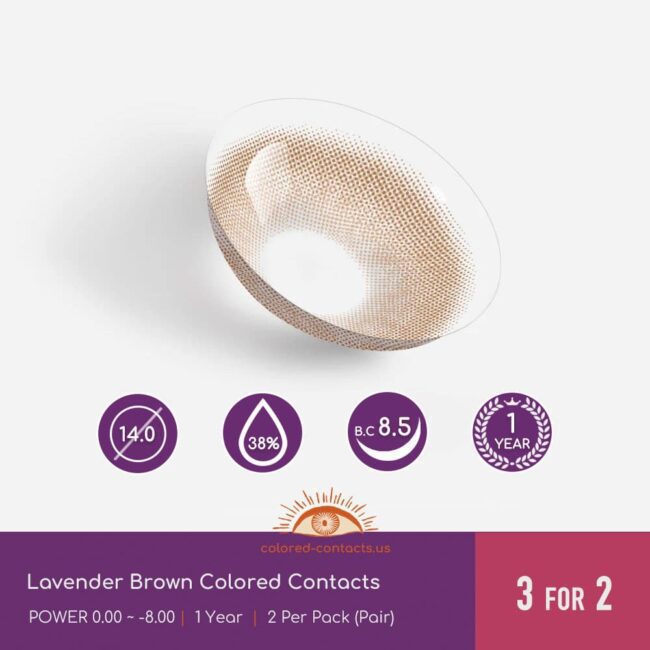 Lavender Brown Colored Contacts