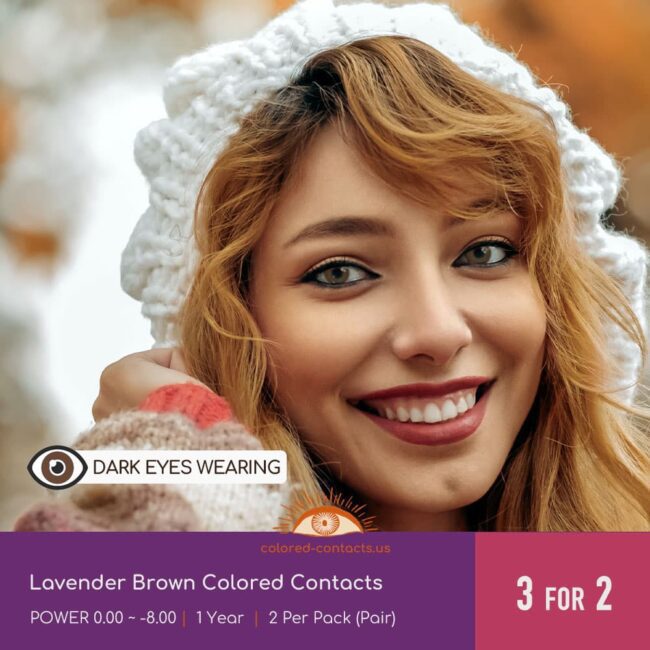 Lavender Brown Colored Contacts