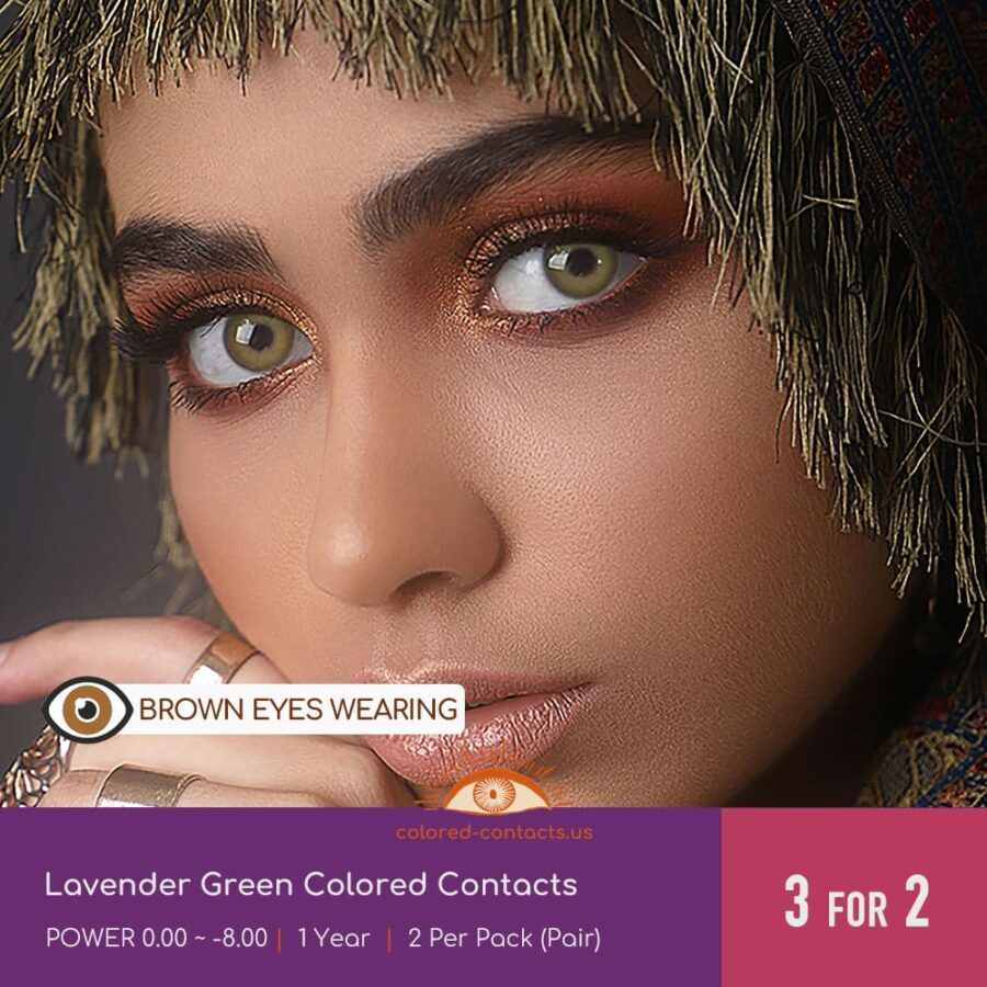 Lavender Green Colored Contacts