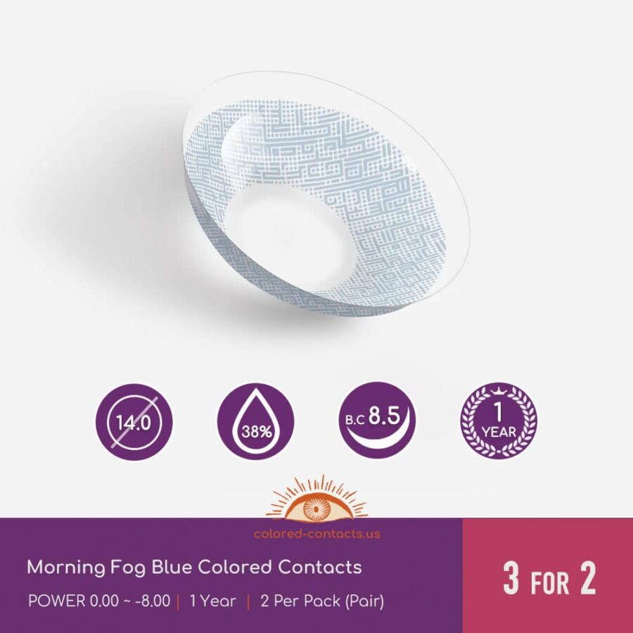 Morning Fog Blue Colored Contacts