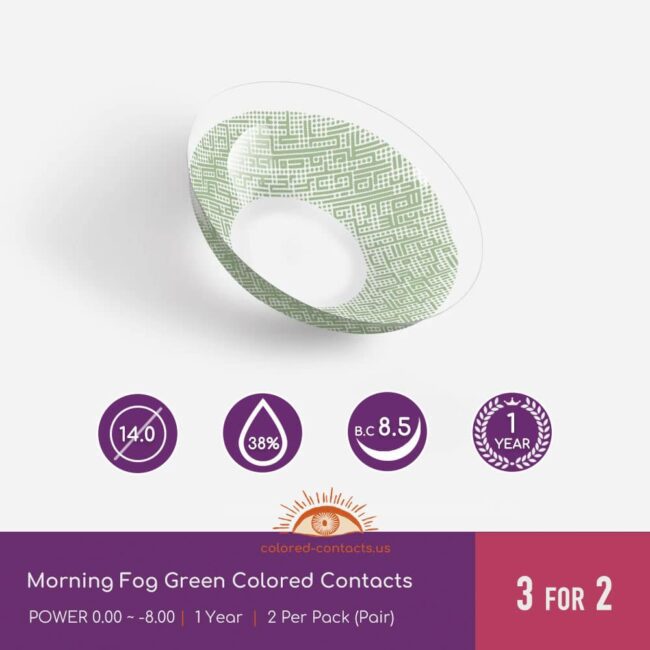 Morning Fog Green Colored Contacts - Colored Contacts Morning Fog Green Colored Contacts