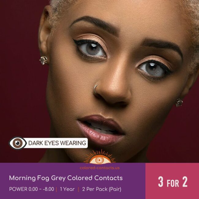 Morning Fog Grey Colored Contacts - Colored Contacts Morning Fog Grey Colored Contacts