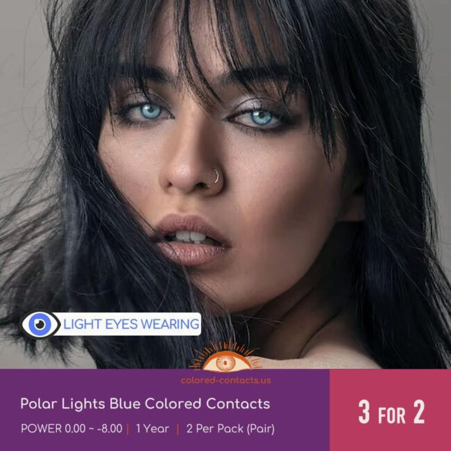 Polar Lights Blue Colored Contacts - Colored Contacts Polar Lights Blue Colored Contacts
