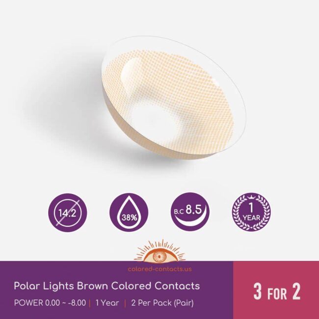 Polar Lights Brown Colored Contacts - Colored Contacts Polar Lights Brown Colored Contacts