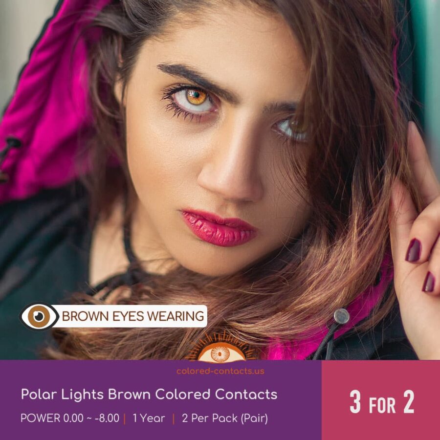 Polar Lights Brown Colored Contacts