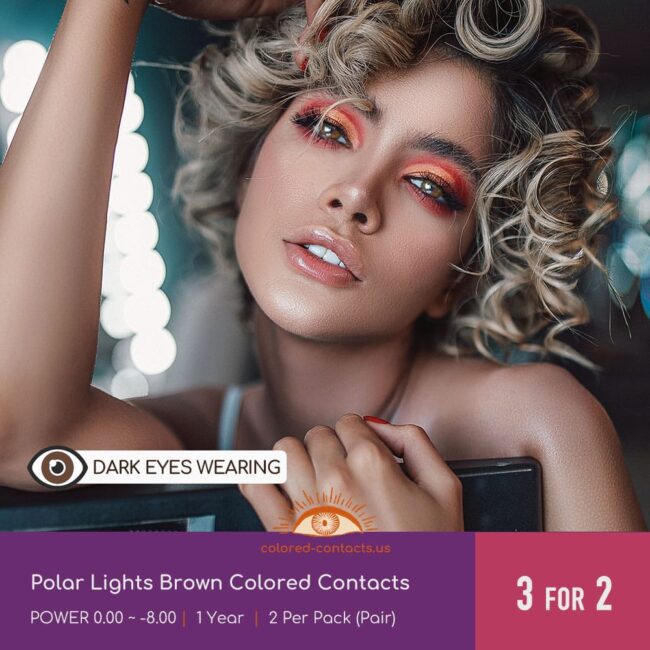 Polar Lights Brown Colored Contacts - Colored Contacts Polar Lights Brown Colored Contacts