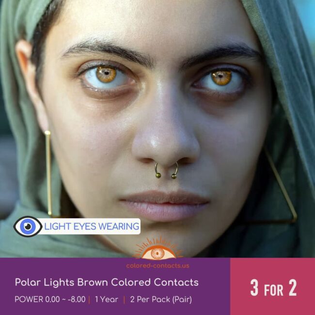 Polar Lights Brown Colored Contacts - Colored Contacts Polar Lights Brown Colored Contacts