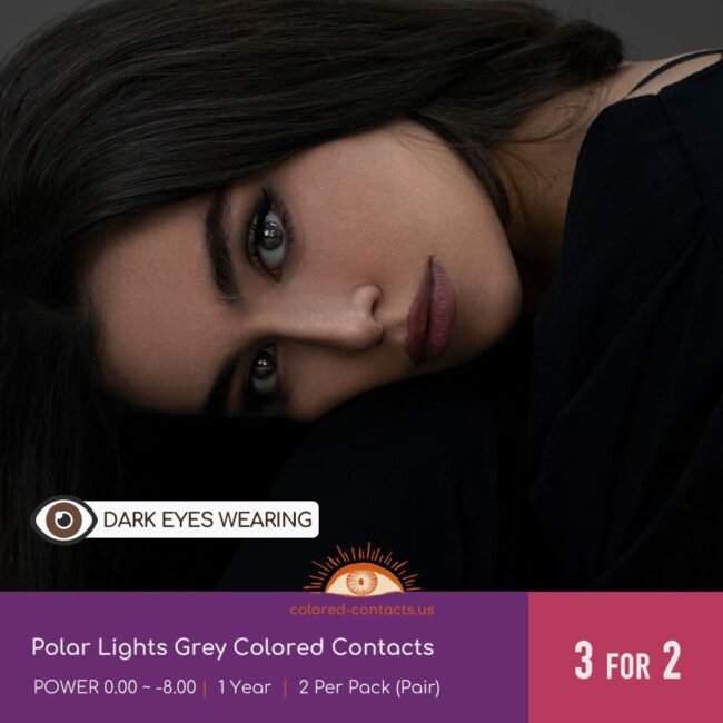 Polar Lights Grey Colored Contacts - Colored Contacts Polar Lights Grey Colored Contacts