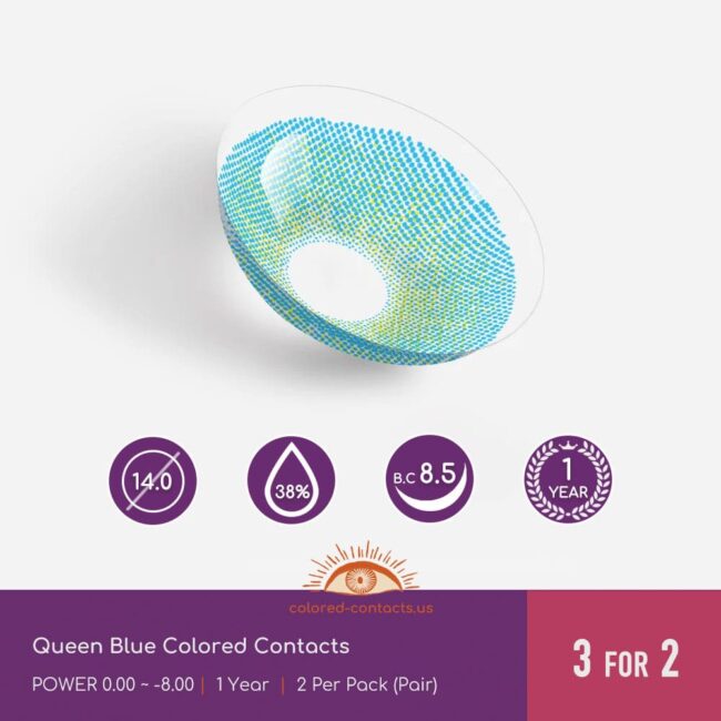 Queen Blue Colored Contacts - Colored Contacts Queen Blue Colored Contacts
