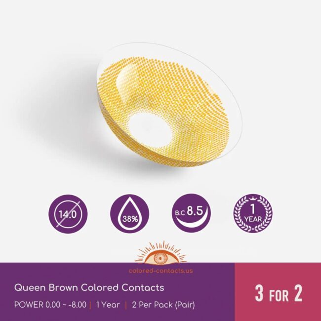 Queen Brown Colored Contacts - Colored Contacts Queen Brown Colored Contacts
