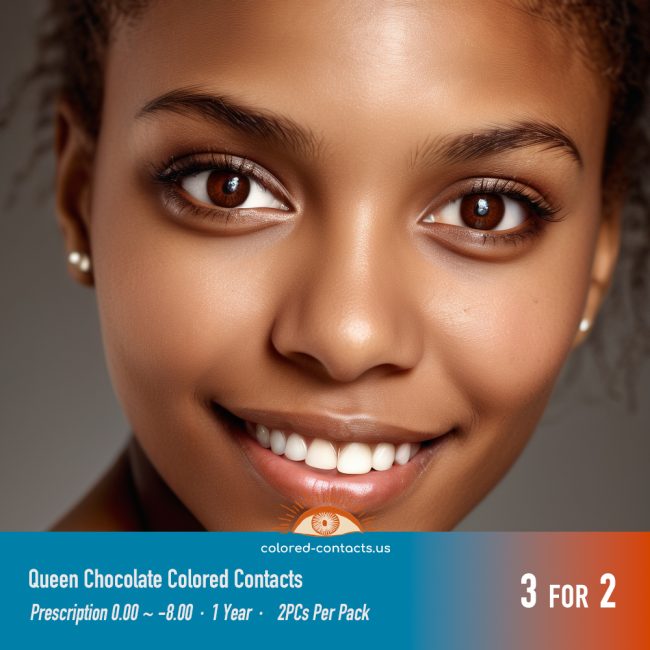 Queen Chocolate Colored Contacts - Colored Contacts Queen Chocolate Colored Contacts Premium Colored Contact Lenses