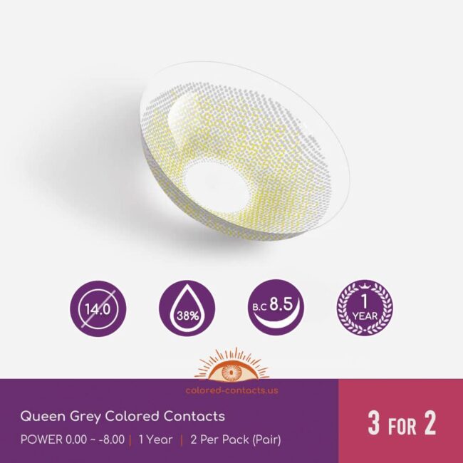 Queen Grey Colored Contacts - Colored Contacts Queen Grey Colored Contacts