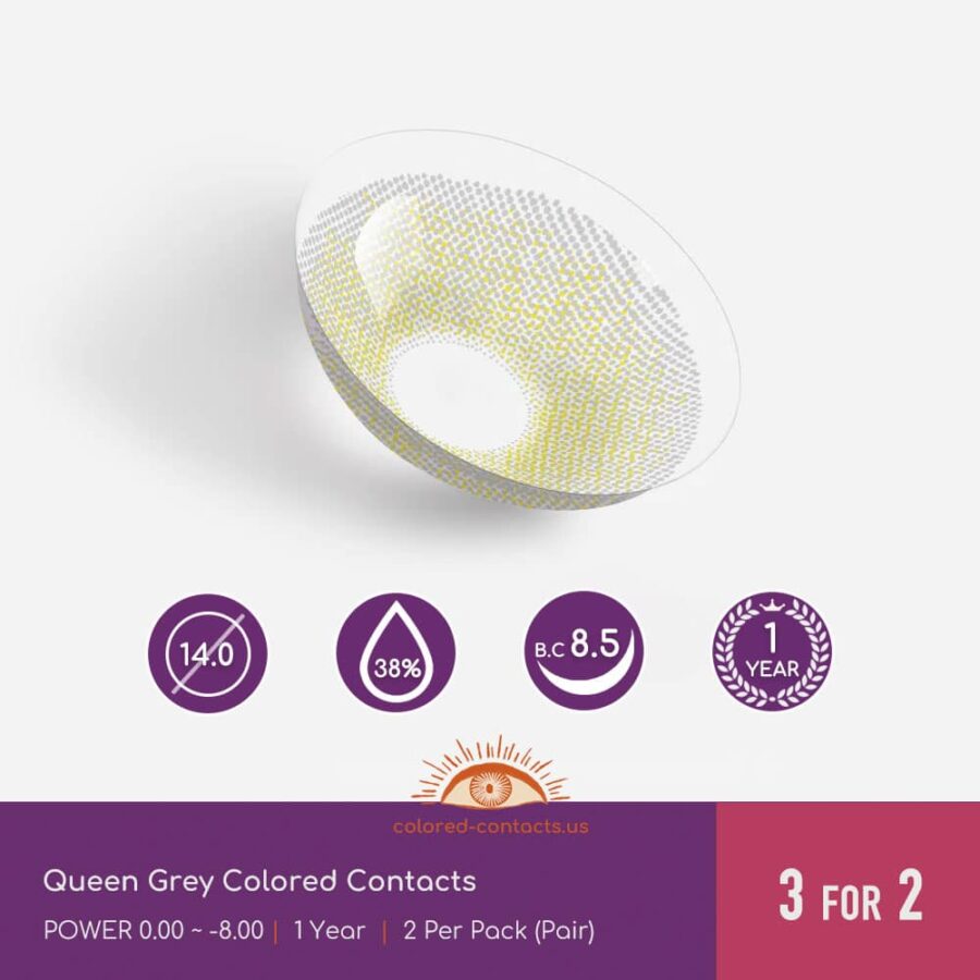 Queen Grey Colored Contacts