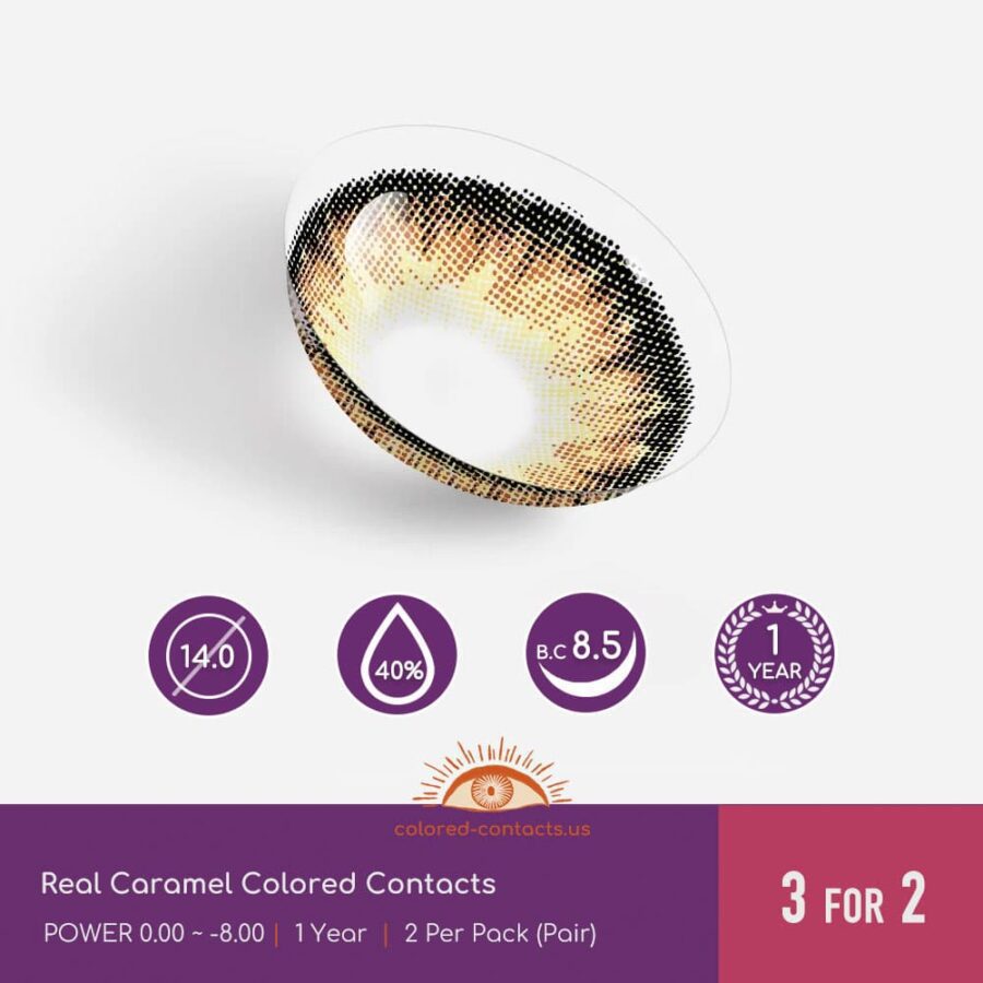 Real Caramel Colored Contacts