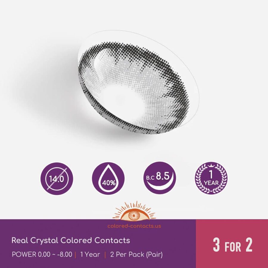 Real Crystal Colored Contacts