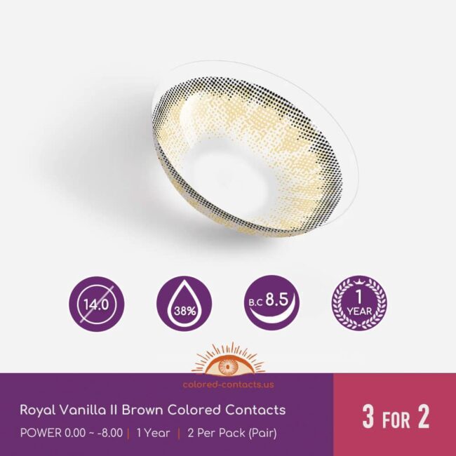 Royal Vanilla Ii Brown Colored Contacts - Colored Contacts Royal Vanilla Ii Brown Colored Contacts