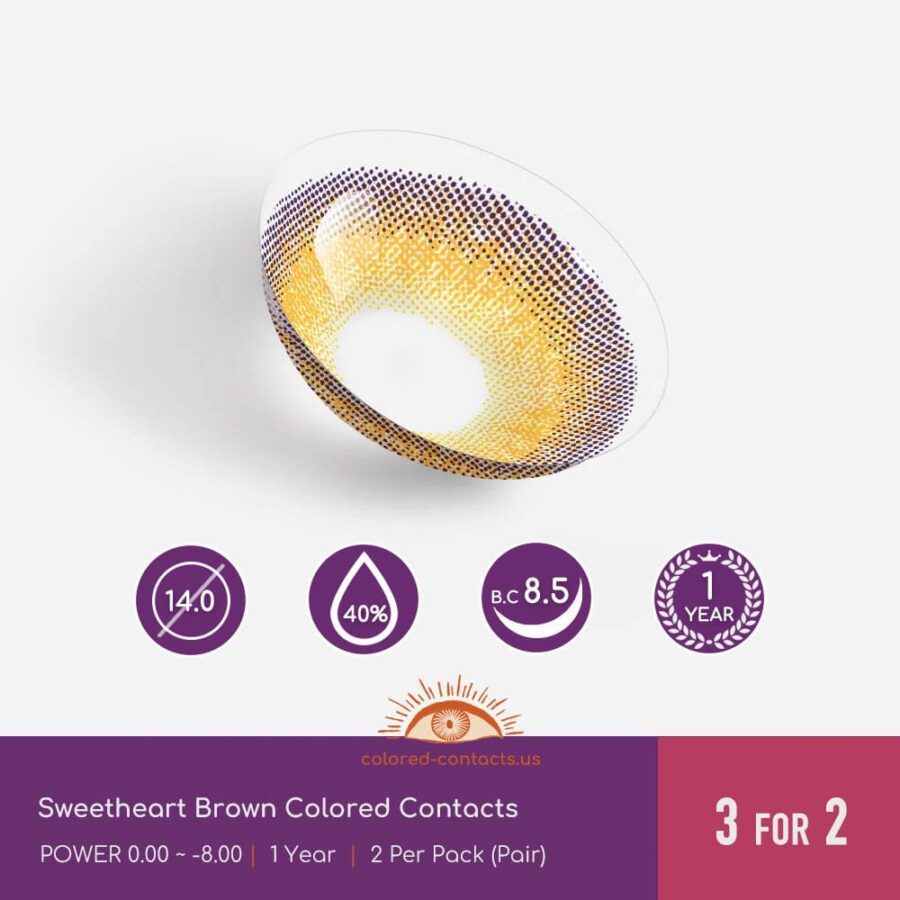 Sweetheart Brown Colored Contacts