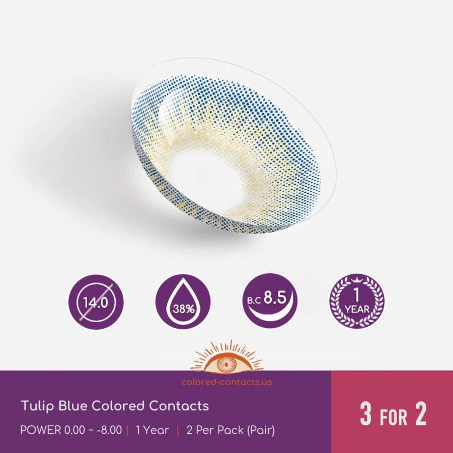 Tulip Blue Colored Contacts
