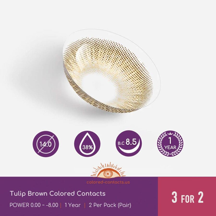 Tulip Brown Colored Contacts