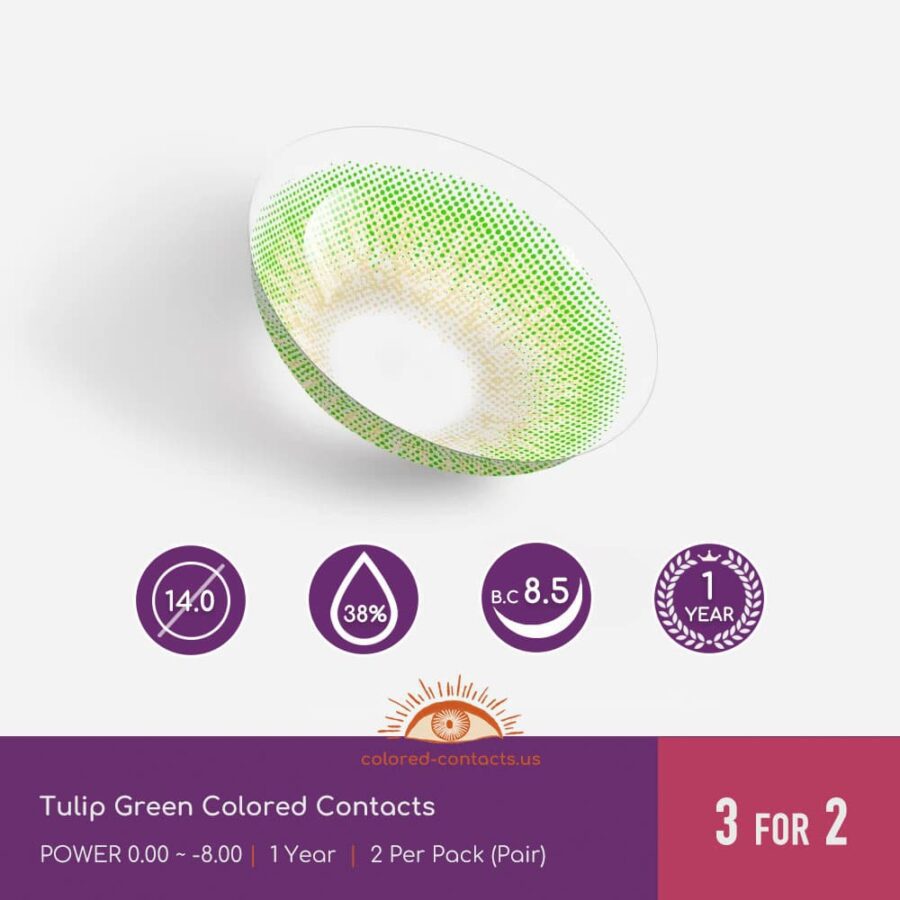 Tulip Green Colored Contacts