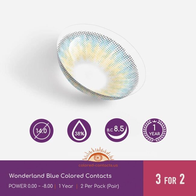 Wonderland Blue Colored Contacts - Colored Contacts Wonderland Blue Colored Contacts