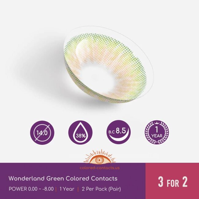 Wonderland Green Colored Contacts - Colored Contacts Wonderland Green Colored Contacts