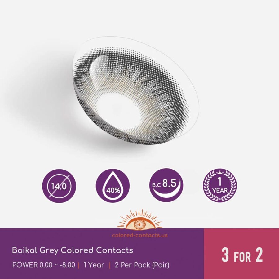 Baikal Grey Colored Contacts