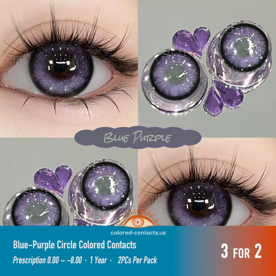 Blue-Purple Circle Colored Contacts - Image 2