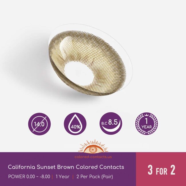 California Sunset Brown Colored Contacts - Colored Contacts California Sunset Brown Colored Contacts