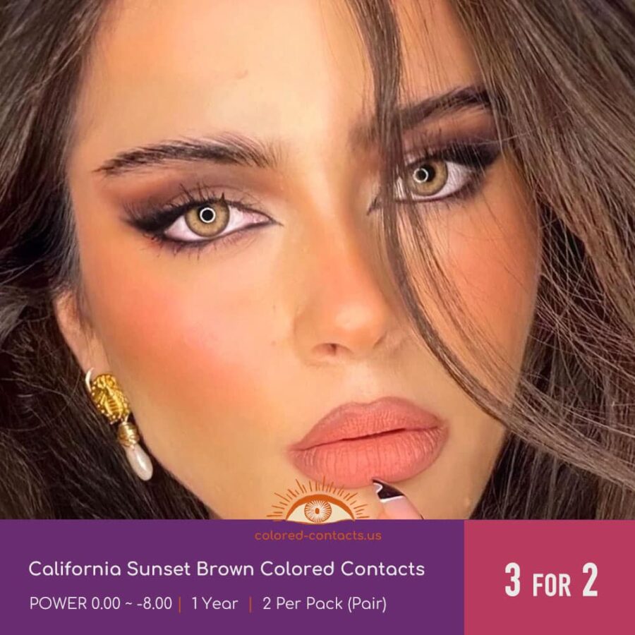 California Sunset Brown Colored Contacts