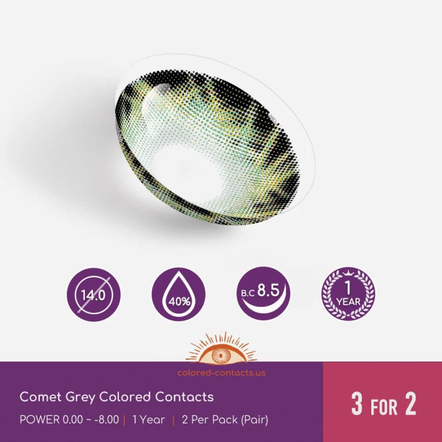 Comet Grey Colored Contacts