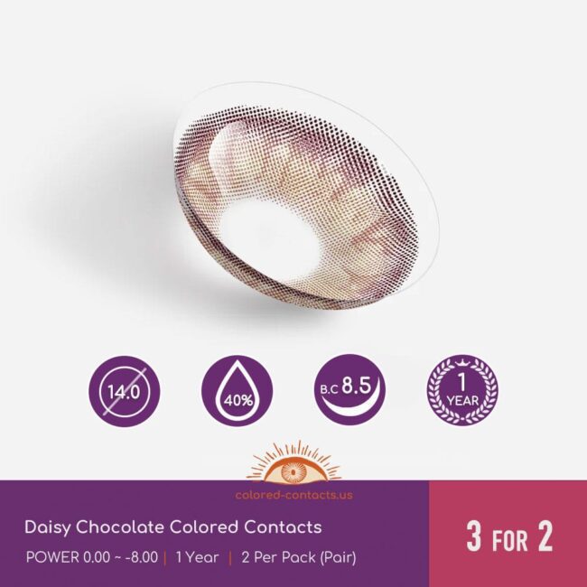 Daisy Chocolate Colored Contacts - Colored Contacts Daisy Chocolate Colored Contacts