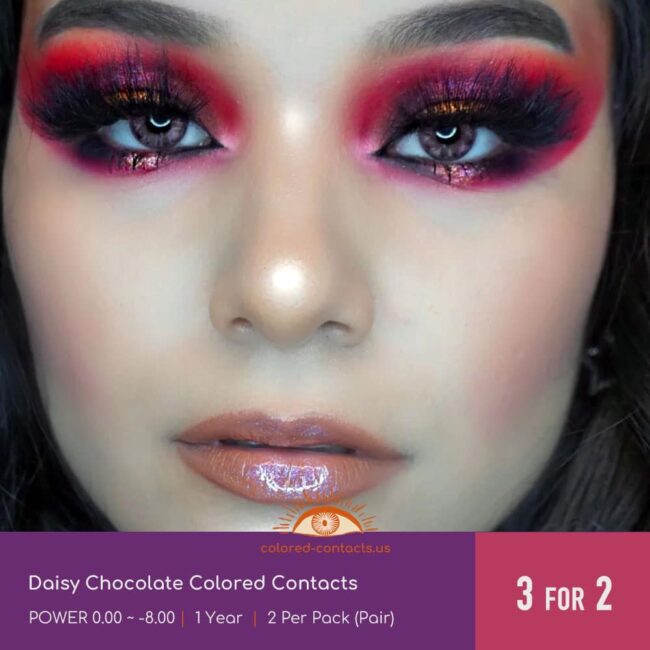 Daisy Chocolate Colored Contacts - Colored Contacts Daisy Chocolate Colored Contacts