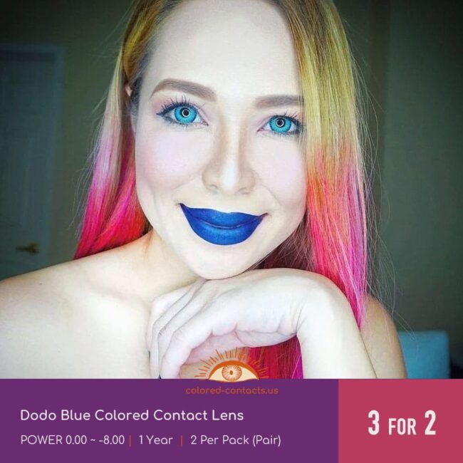 Dodo Blue Colored Contact Lens - Colored Contacts Dodo Blue Colored Contact Lens